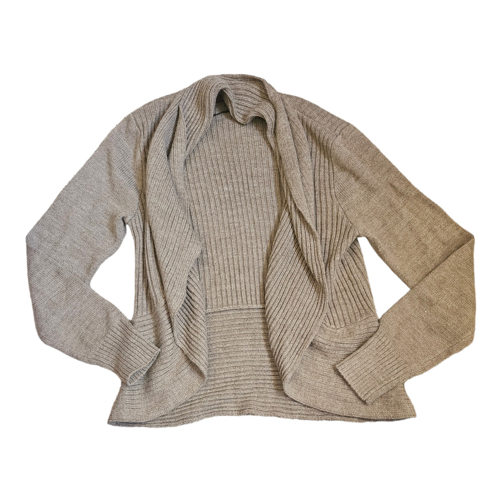 H&M Basic Small Light Brown Long Sleeve Open Cardigan